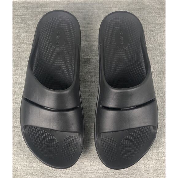 Oofos Ooahh Slide Sandals Mens Size 14 Black Comfort Recovery Relax Shoes main image 7